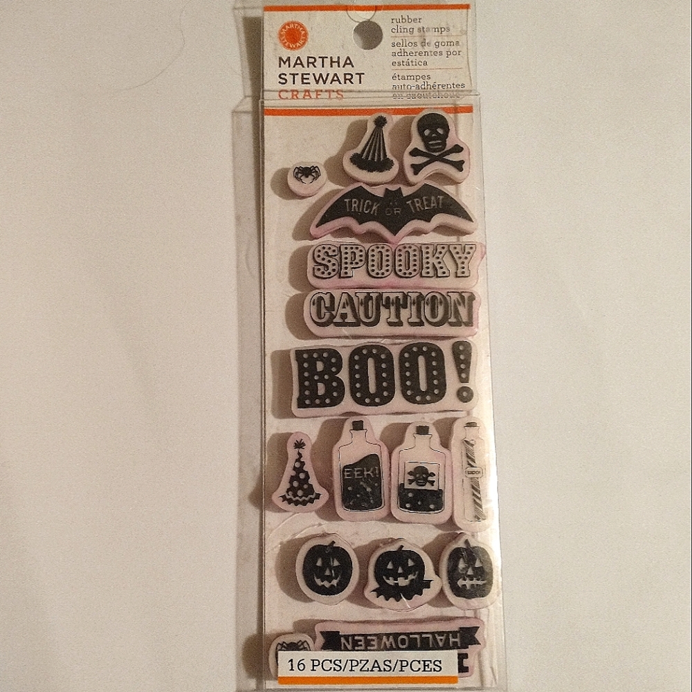 🧁 3/$30 Martha Stewart Crafts Halloween Rubber Cling Stamps